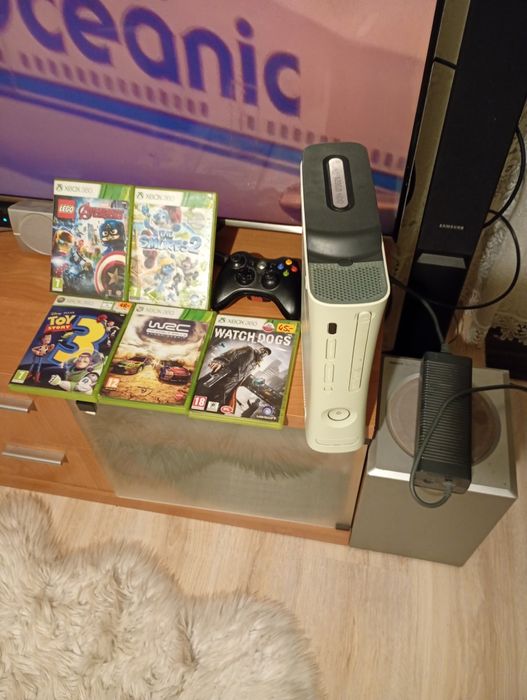 xbox 360 + 5 gier