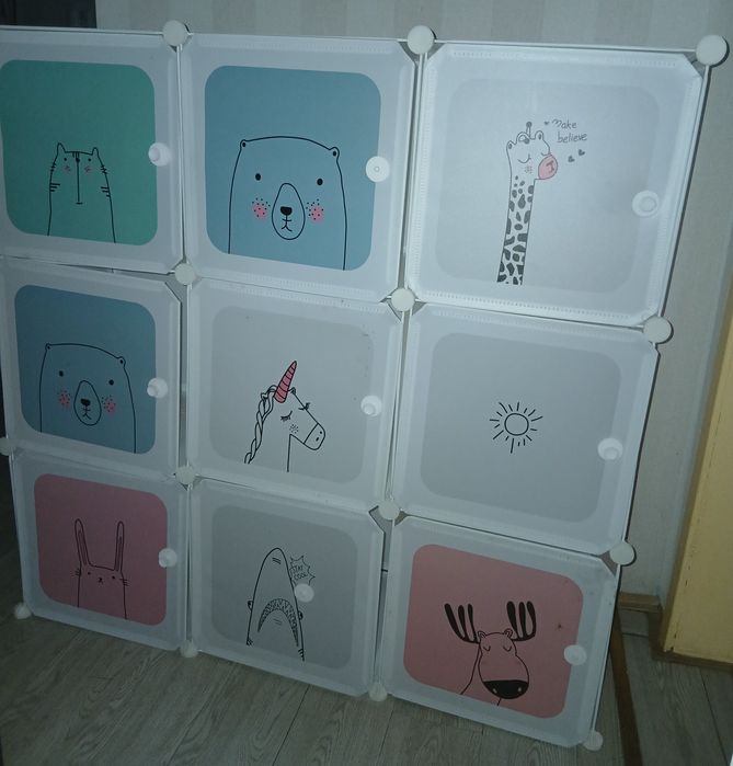 Szafka modułowa dziecięca na zabawki lub ubrania