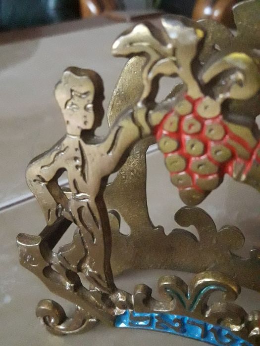 Stary mosiężny żydowski serwetnik