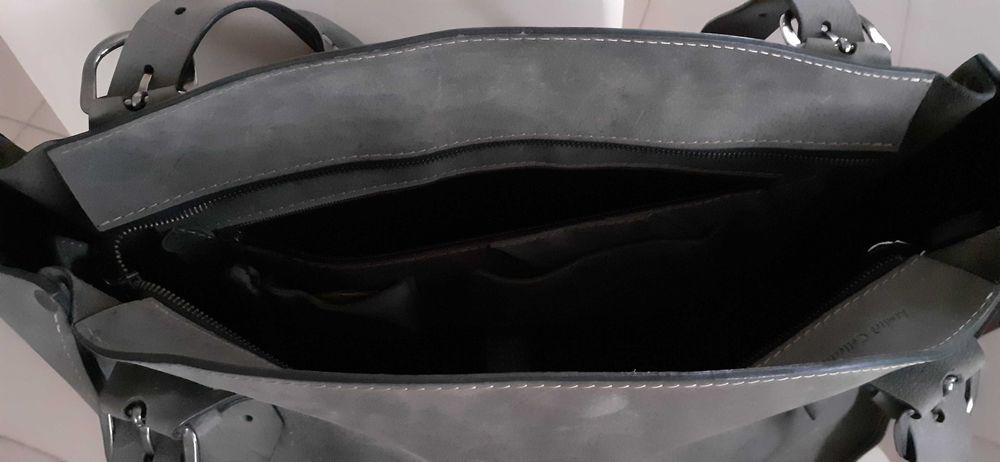 Torebka szara skórzana