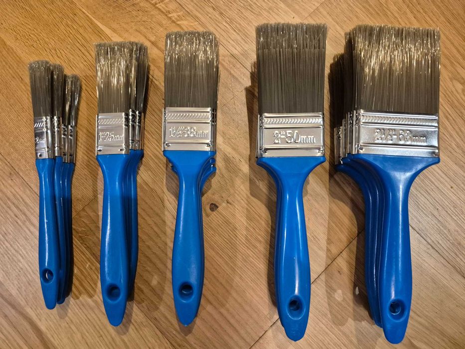 Pędzle malarskie płaskie, 5 rozmiarów, 20 szt.