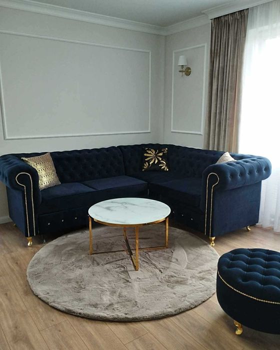 Chesterfield od ręki z funkcją spania i pojemnikiem