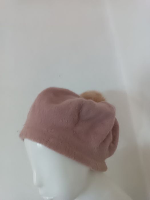 Stylowy Beret z Pomponem H&M – Brudny Róż – One Size