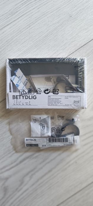 BETYDLIG-wspornik ścienny/ sufitowy i uchwyt na drążek