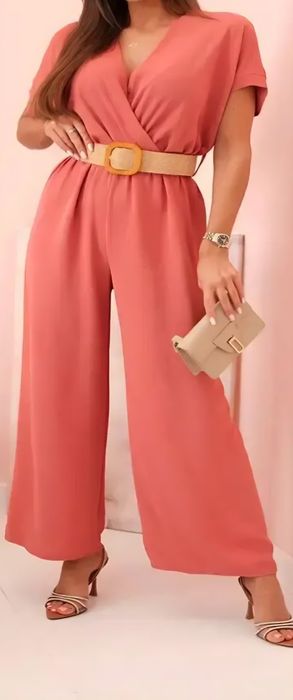 Kombinezon damski z paskiem