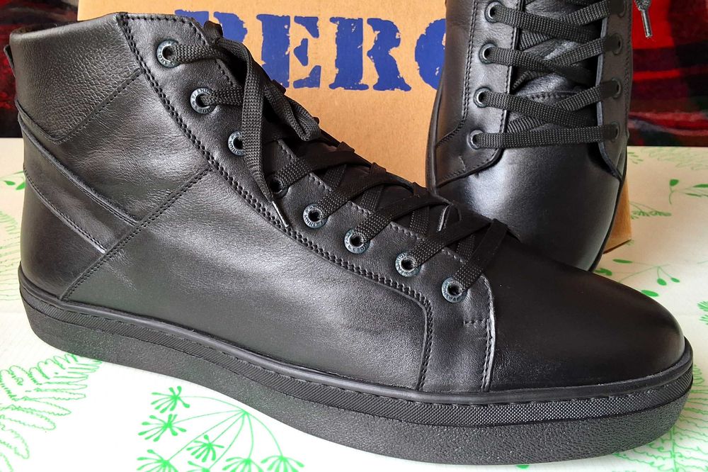 Мужские,кожаные,зимние ботинки,кеды,большой размер, 47 (46) размер.