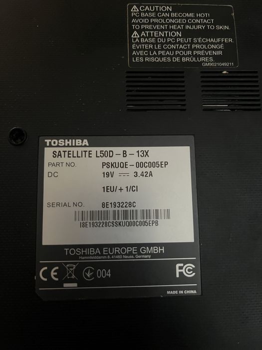 Toshiba Satellite L50D-B-13X – Ideal para reparação ou peças