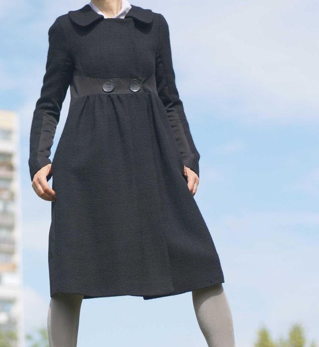 płaszcz wełniany Giambattista Valli xs czarny midi