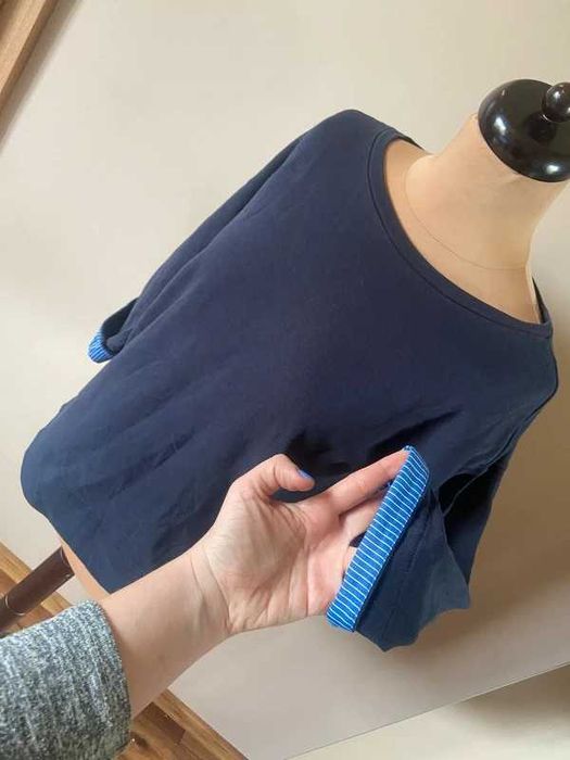 Lekki sweter edc granat bawelna cotton z koszulowym wykonczenkem na elegancko s m 36