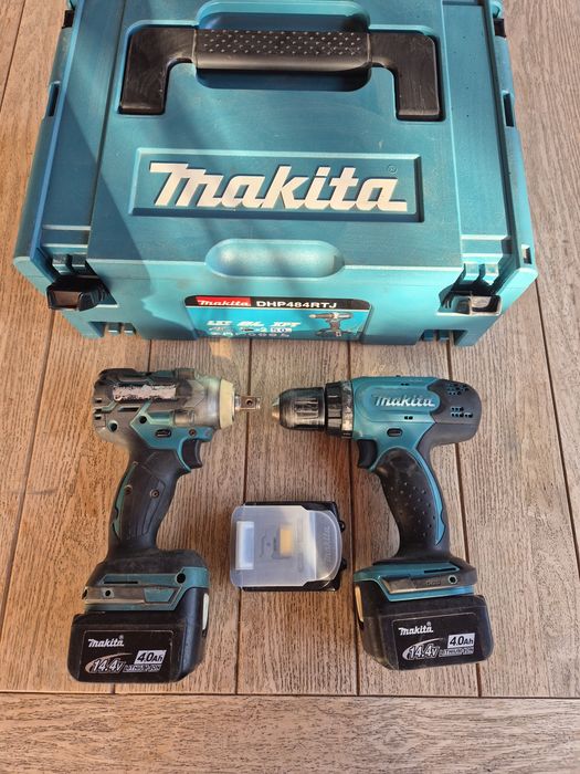Makita klucz udarowy, wkrętarka 14.4v, zestaw elektronarzędzi.