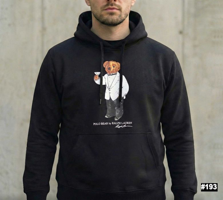 Черное Худи Ralph Lauren — Толстовка Ральф Лаурен Поло — Alco Bear — XS S M L XL