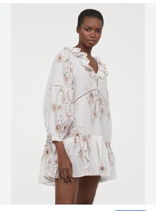 Повітряна сукня h&m стильна коротка сукня віскоза бавовна для вагітних