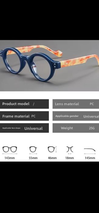 Okulary do czytania małe unisex plus  +2.0 dioptrii