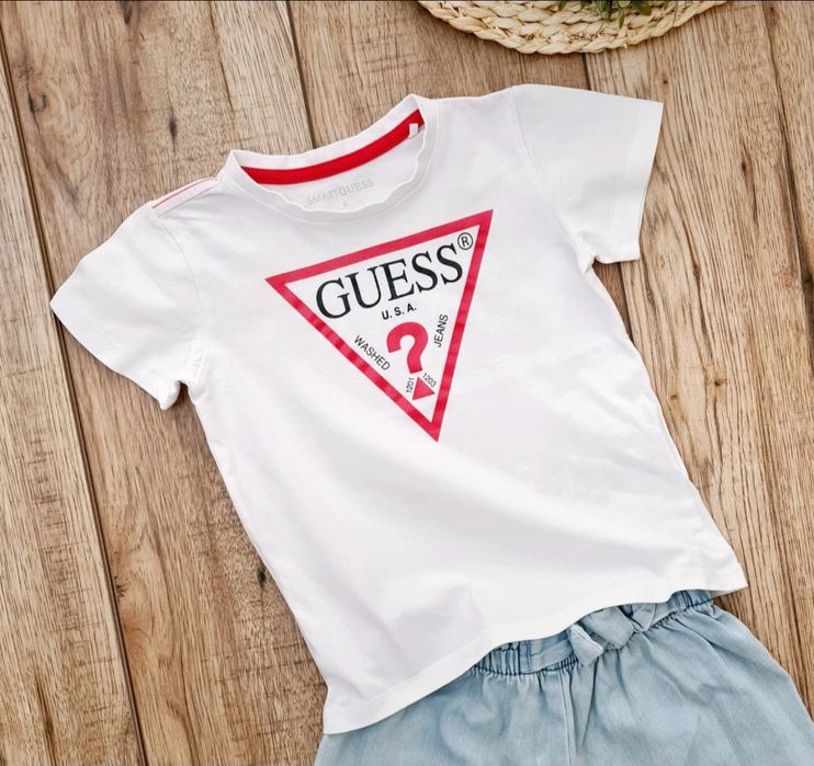 Guess t-shirt z nadrukiem logo 4l.