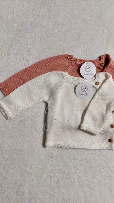 Conjunto bebé  pérola e rosa velho