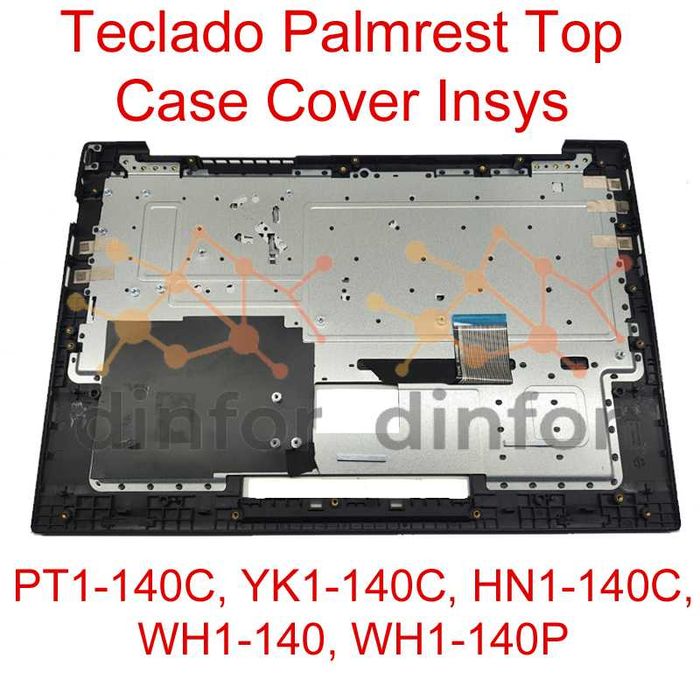 Teclado Palmrest Top Case Cover Insys PT1-140C YK1-140C HN1-140C
