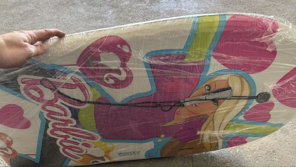 Prancha Bodyboard Infantil BARBIE (c/ Cordinha) - Como Nova