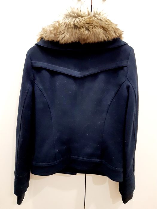 Casaco de fazenda azul