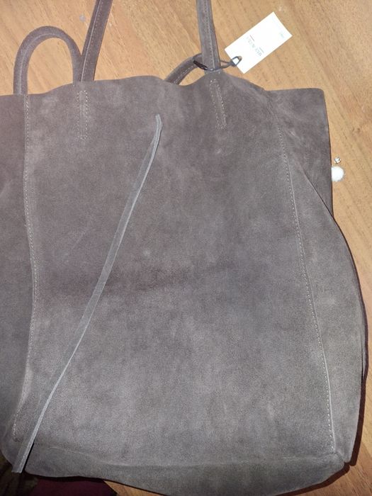 Шкіряна шоколадна сумка