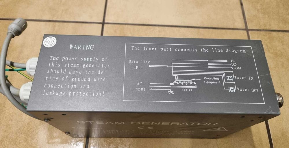 Generator pary do kabiny prysznicowej z hydromasażem, sauna