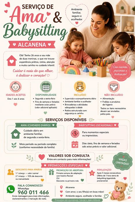 Servico de ama e babysitting - Alcanena