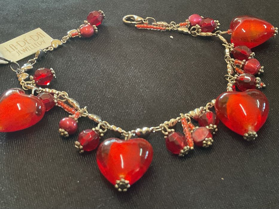 Pulseira tema corações 27 cm