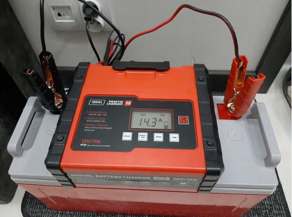 NOWY Prostownik Samochodowy 12v 15a LCD Automatyczny Do Akumulatorów Agm Gel Efb Wet 10-300ah Elektronarzędzia Narzędzia
