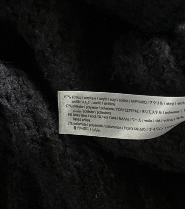 Zara granatowy rozpinany kardigan sweter wełna S M oversize