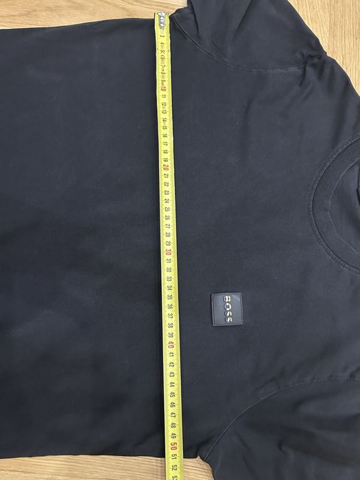 Czarny t-shirt, koszulka z krotkim rękawem BOSS