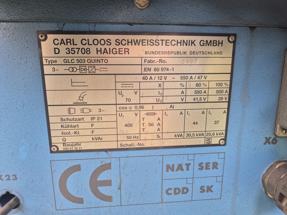 urządzenie spawalnicze CLOOS 503 quinto