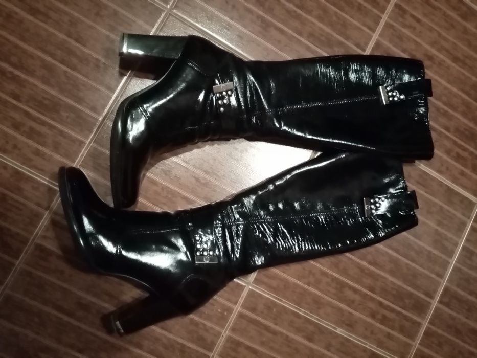 Кожаные зимние сапожки 38р.