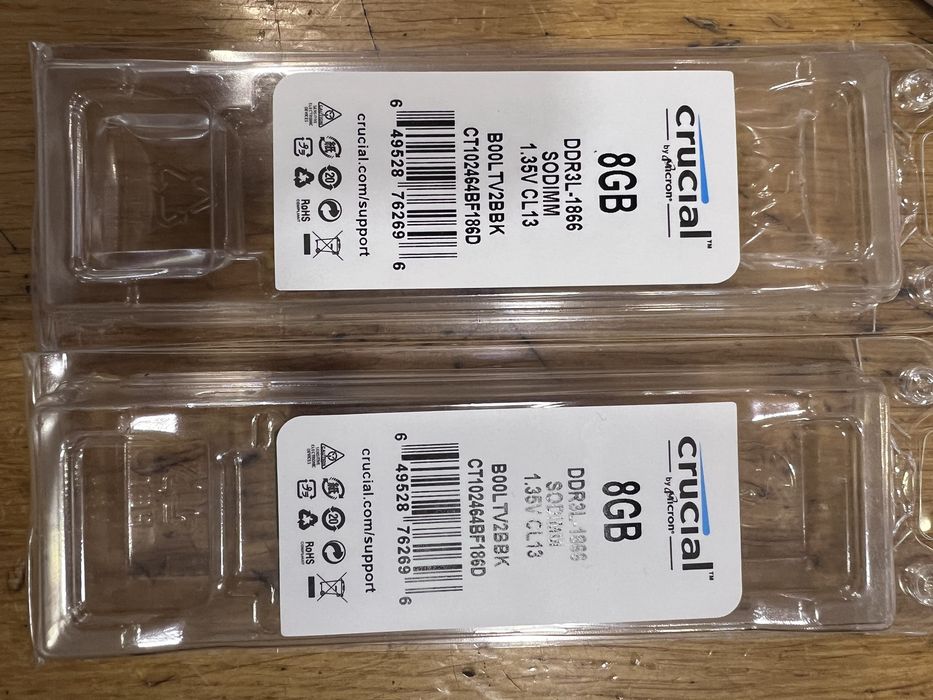 Memória RAM DDR4 CRUCIAL CT2K102464BF186D (2 x 8 GB) - NOVO