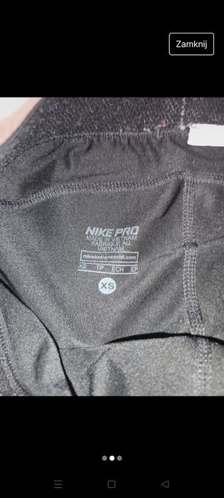 Leginsy Nike 3/4 rozmiar xs