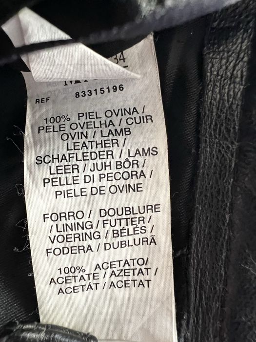 Calças de senhora, 100% pele de ovelha, cor preta