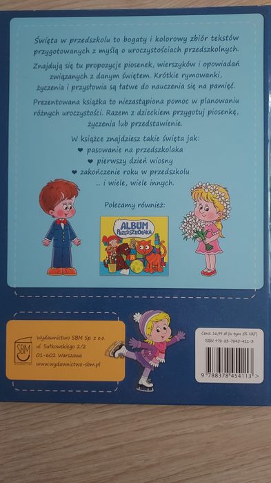 Książka - Święta w przedszkolu wierszyki dla dzieci