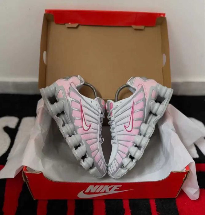 Shox TL Srebrny-różowy 40
