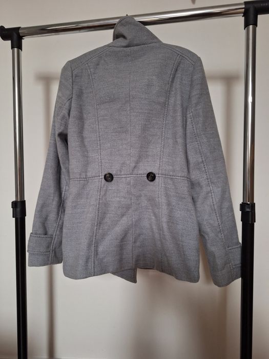 Damski, szary płaszcz H&M, roz 38. Stan idealny.