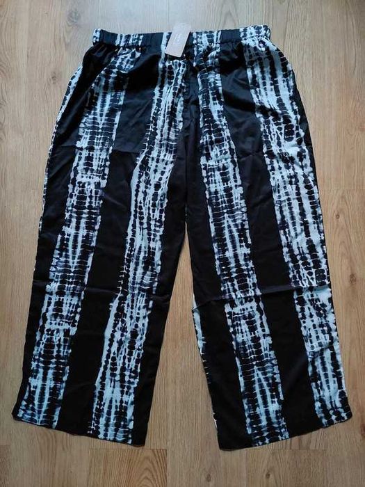 Nowe spodnie Shein 4xl 48 szerokie nogawki letnie lekkie ombre