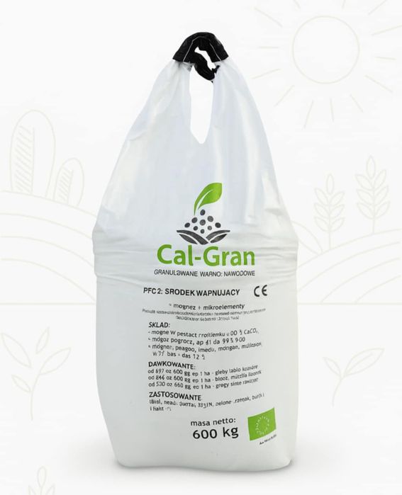 Wapno granulowane węglanowe, magnezowe, sypkie luz, czarna kreda