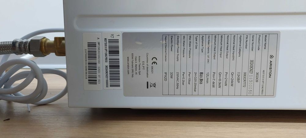 Esquentador Becken 11L/min novo