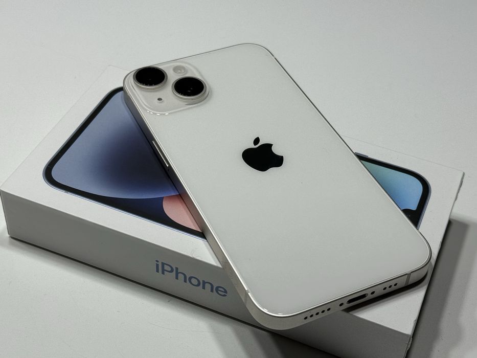 iPhone 14 128 GB Biały #BDB#Bateria 100%#Komplet
