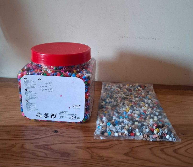 Pyssla - Missangas cores Ikea, Saco e Bases de missangas, etc. - Hamma
