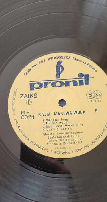 BAJM Marta Woda LP winyl płyta gramofon Pronit PLP 0024 PRL 1985
