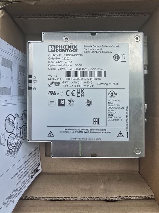 ДБЖ UPS Phoenix Contact QUINT-UPS/24DC/24DC/40

Источник бесперебойного

питания