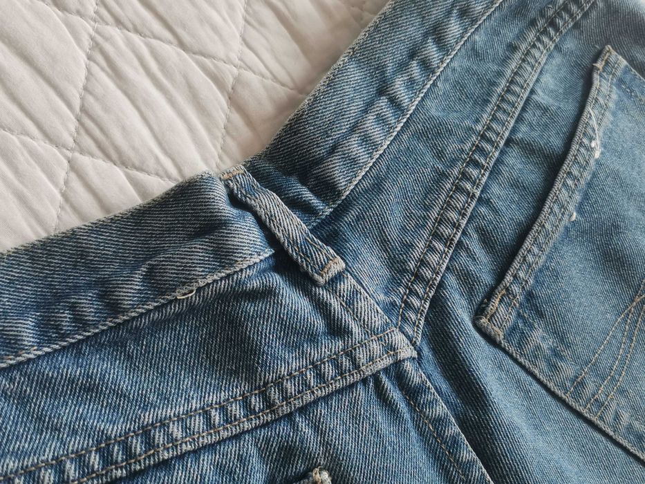 Jeansy Biodrówki No Boundaries Vintage Y2K McBling Dzwony Varsity M L