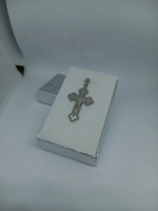 Srebena wisiorek krzyżyk,  próba 925