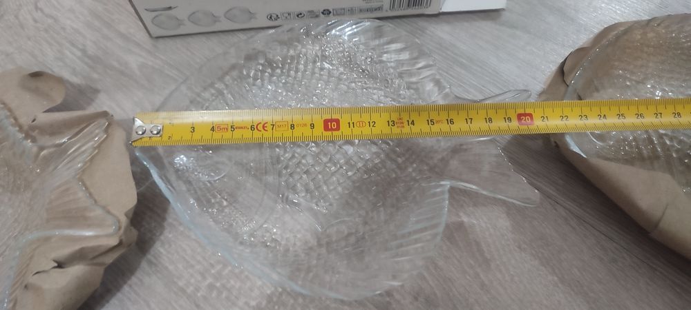 Trzy sztuki patery w kształcie ryby Pasabahce marine 3