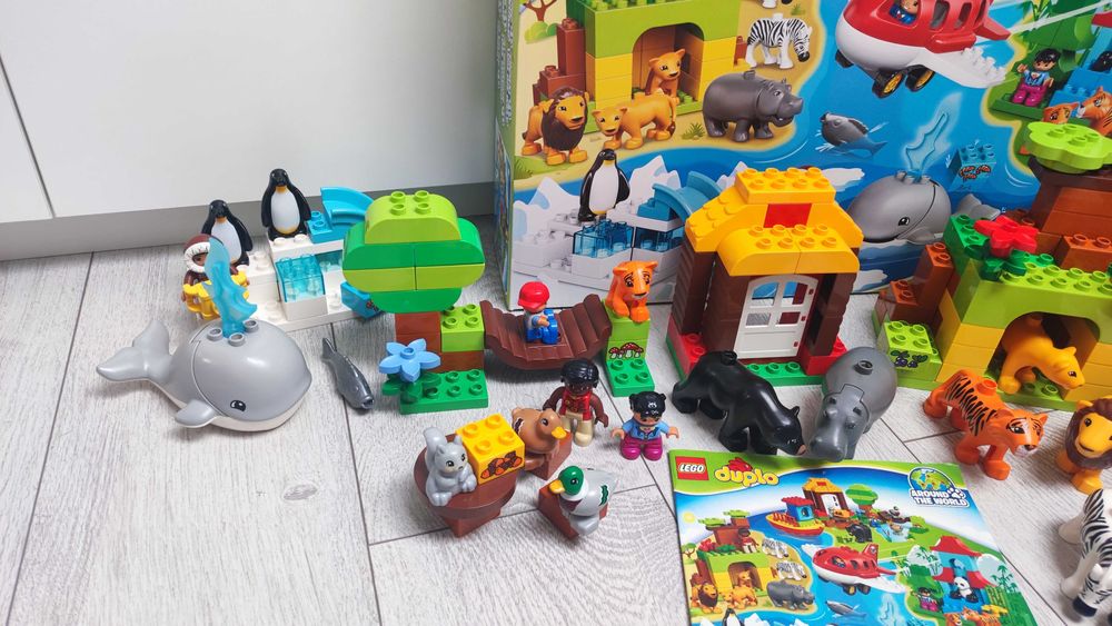 Lego DUPLO 10805 Dookoła świata kompletny zestaw karton instrukcja samolot statek 163 elementy