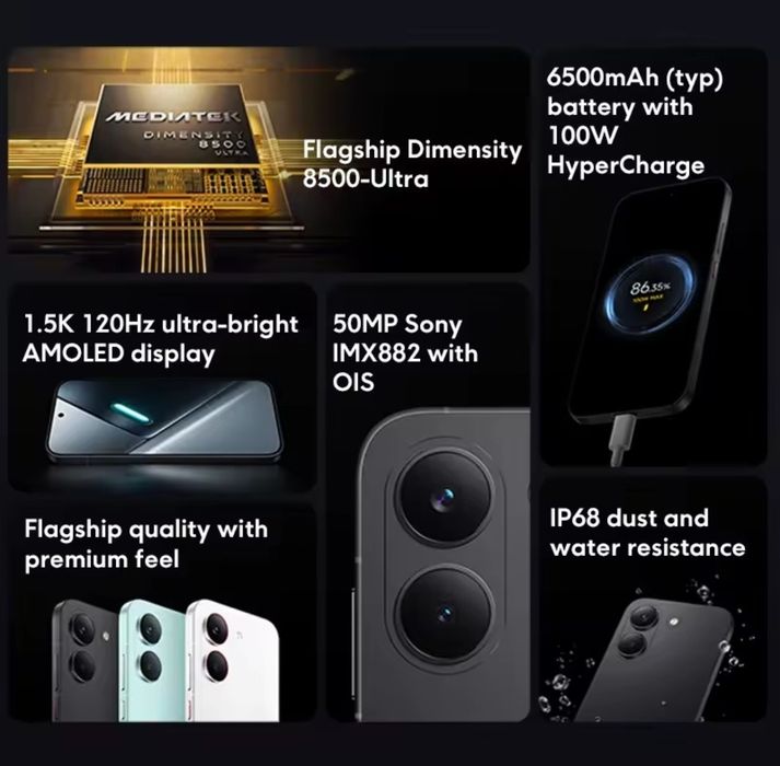 Xiaomi Poco X8 Pro 8/256 black/white Global Зарядка 100вт в комплекті