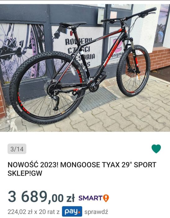 Rower 29 XL Mongoose tyax